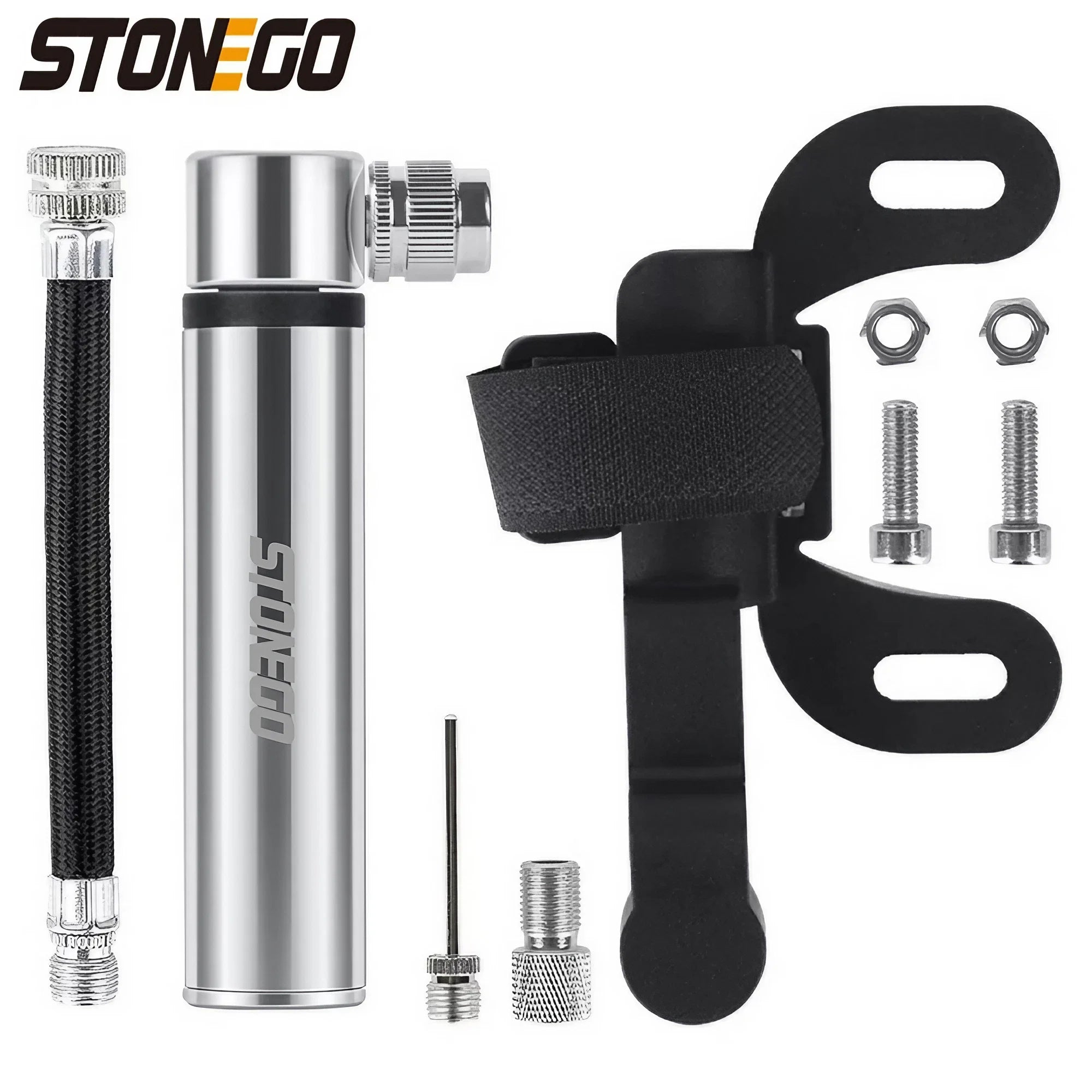 Bomba de bicicleta de bolsillo portátil de alta presión de 120 PSI, mini bomba de bicicleta compatible con válvula Presta/Schrader, bomba de neumáticos de bicicleta ultraligera