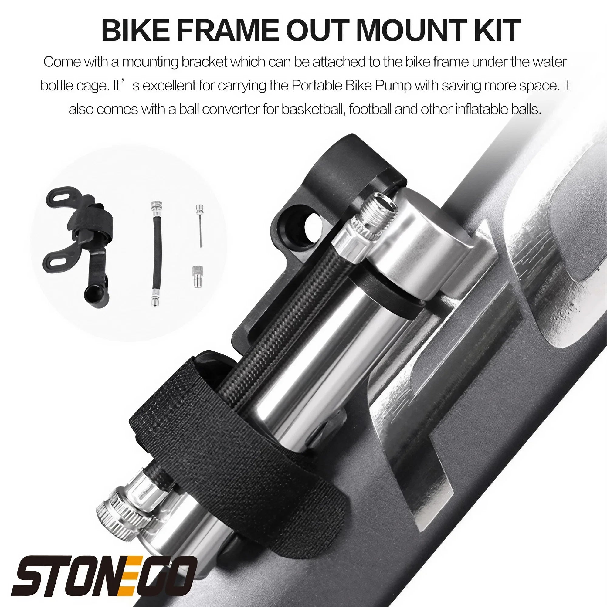 Bomba de bicicleta de bolsillo portátil de alta presión de 120 PSI, mini bomba de bicicleta compatible con válvula Presta/Schrader, bomba de neumáticos de bicicleta ultraligera