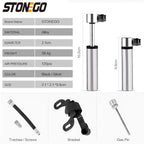 Bomba de bicicleta de bolsillo portátil de alta presión de 120 PSI, mini bomba de bicicleta compatible con válvula Presta/Schrader, bomba de neumáticos de bicicleta ultraligera