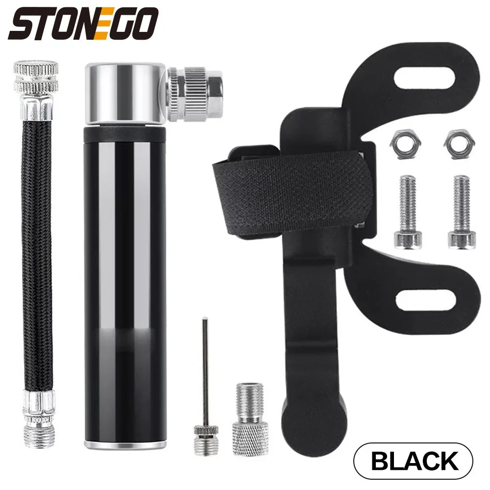 Bomba de bicicleta de bolsillo portátil de alta presión de 120 PSI, mini bomba de bicicleta compatible con válvula Presta/Schrader, bomba de neumáticos de bicicleta ultraligera