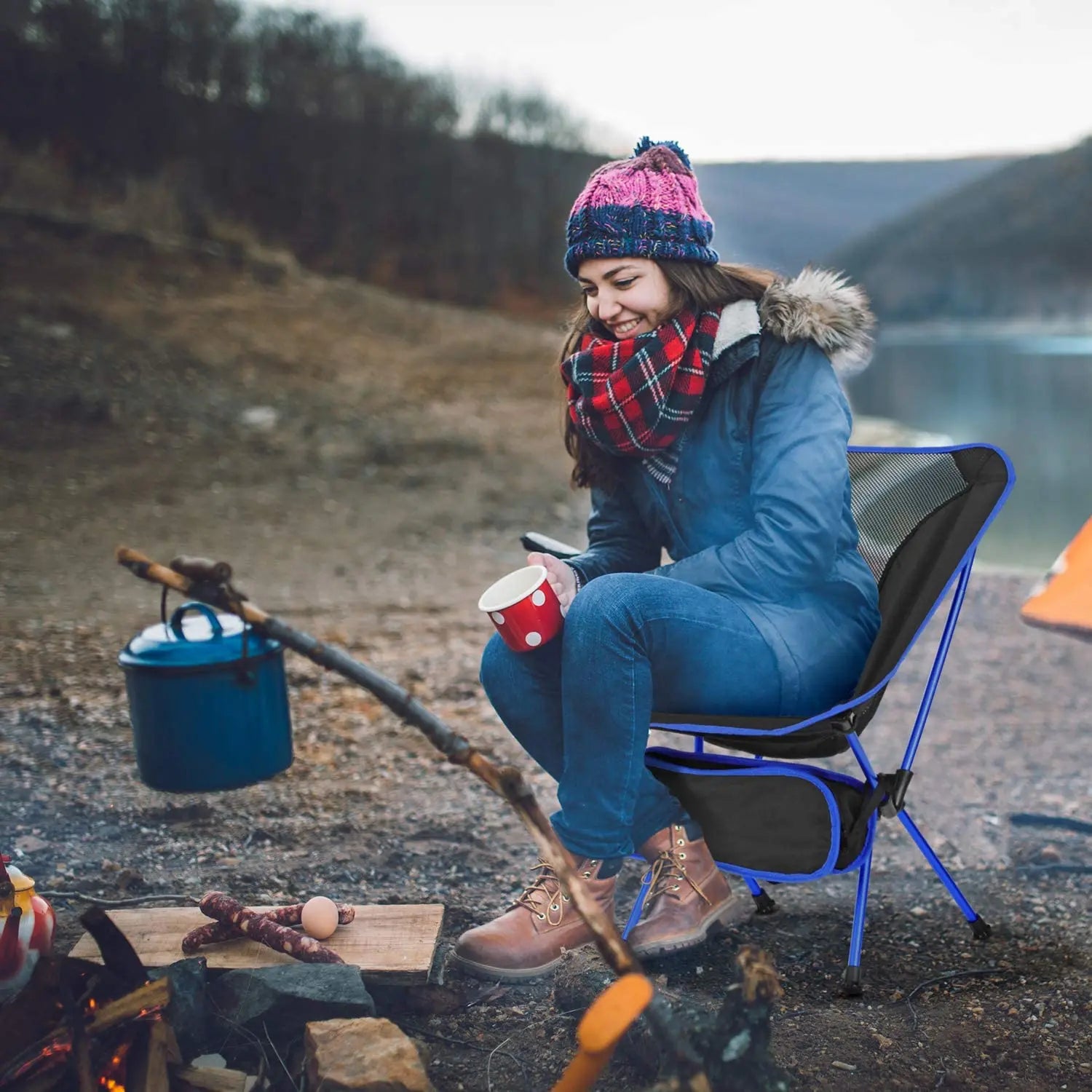Silla plegable ultraligera desmontable, portátil, ligera, asiento plegable extendido, pesca, Camping, hogar, barbacoa, jardín, senderismo