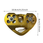 Polea de escalada en forma de corazón, dispositivo de escalada, carro Zipline de alta velocidad, 30kN