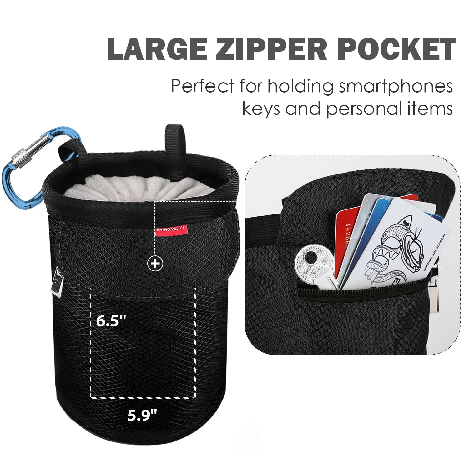 Saco de magnesia para escalada en roca, bolsa de tiza, bolsillo impermeable para levantamiento de pesas, bolsa de magnesia para bulder al aire libre, equipo de escalada