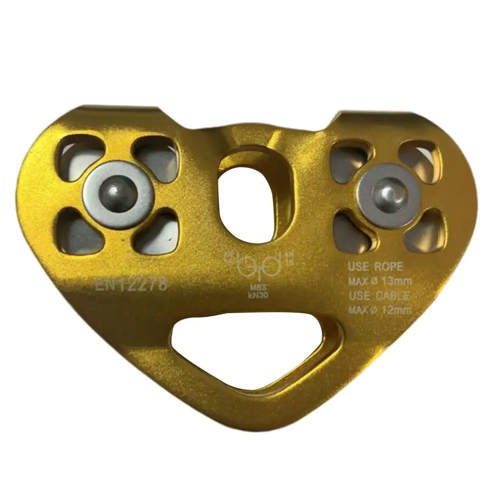 Polea de escalada en forma de corazón, dispositivo de escalada, carro Zipline de alta velocidad, 30kN
