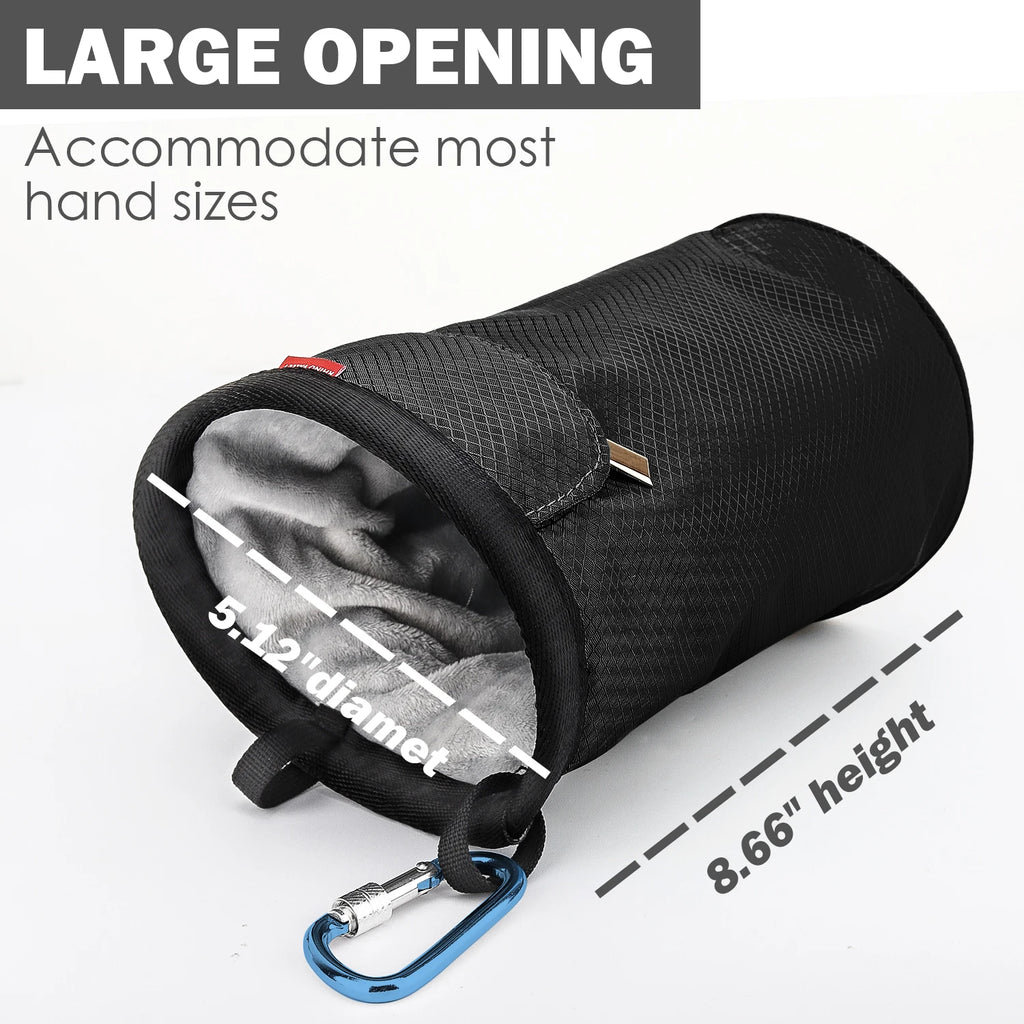 Saco de magnesia para escalada en roca, bolsa de tiza, bolsillo impermeable para levantamiento de pesas, bolsa de magnesia para bulder al aire libre, equipo de escalada