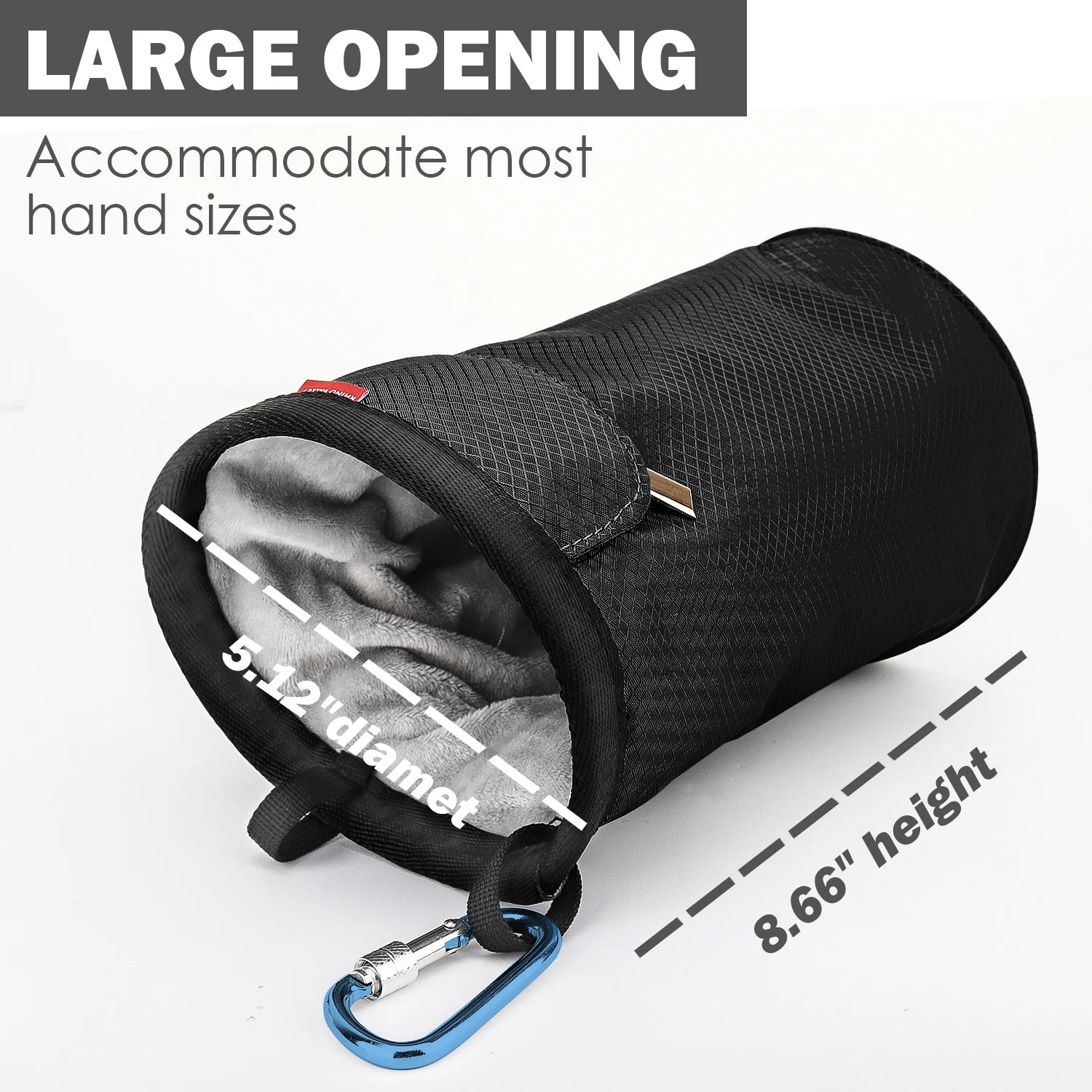 Saco de magnesia para escalada en roca, bolsa de tiza, bolsillo impermeable para levantamiento de pesas, bolsa de magnesia para bulder al aire libre, equipo de escalada