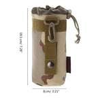 Bolsa portabotellas G92F, bolsa táctica nailon para botella agua portabotellas para acampar, senderismo