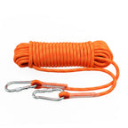 Cuerda de escalada de 10 mm para adultos con doble gancho duradera para escalada en roca, escalada en árboles, gimnasio y aventuras al aire libre