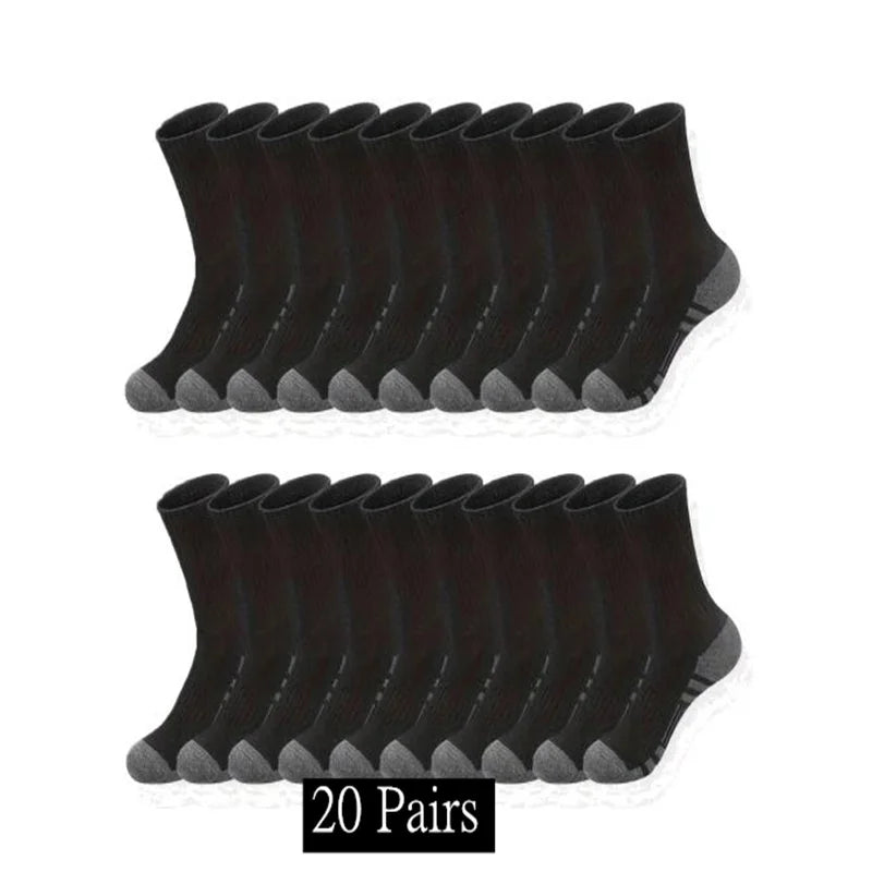 10/20/30 pares de calcetines clásicos para hombre, calcetines deportivos Unisex para correr, baloncesto, antideslizantes, calcetines transpirables para exteriores para hombre