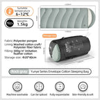 Saco de dormir Qunature para acampar al aire libre, colcha de empalme portátil cálida para el hogar resistente al frío para una sola persona, equipo de Camping