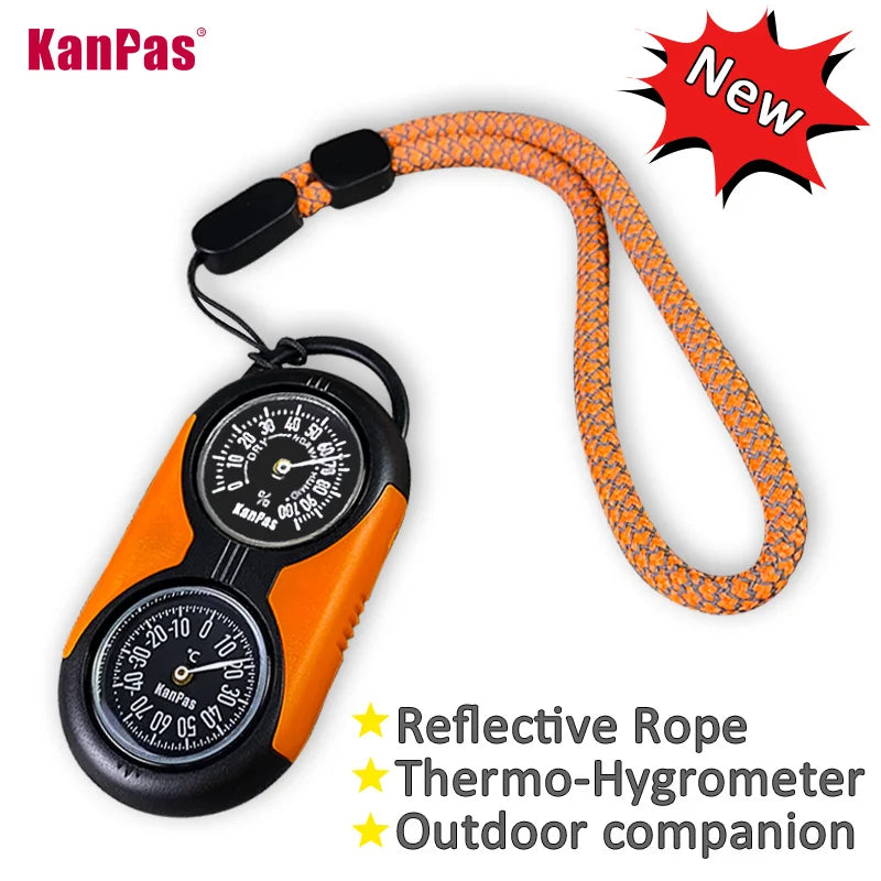 Brújula con termómetro/Kit de termohigrómetro de calidad/para exteriores, Camping, senderismo, senderismo, caza, ahorro en vivo, supervivencia
