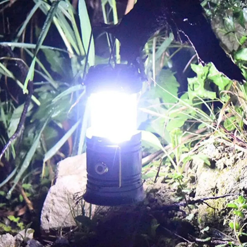 Lámpara Solar multifuncional de mano para acampar, lámpara LED portátil para tienda de campaña, luz de trabajo alimentada por emergencias, resistente al agua
