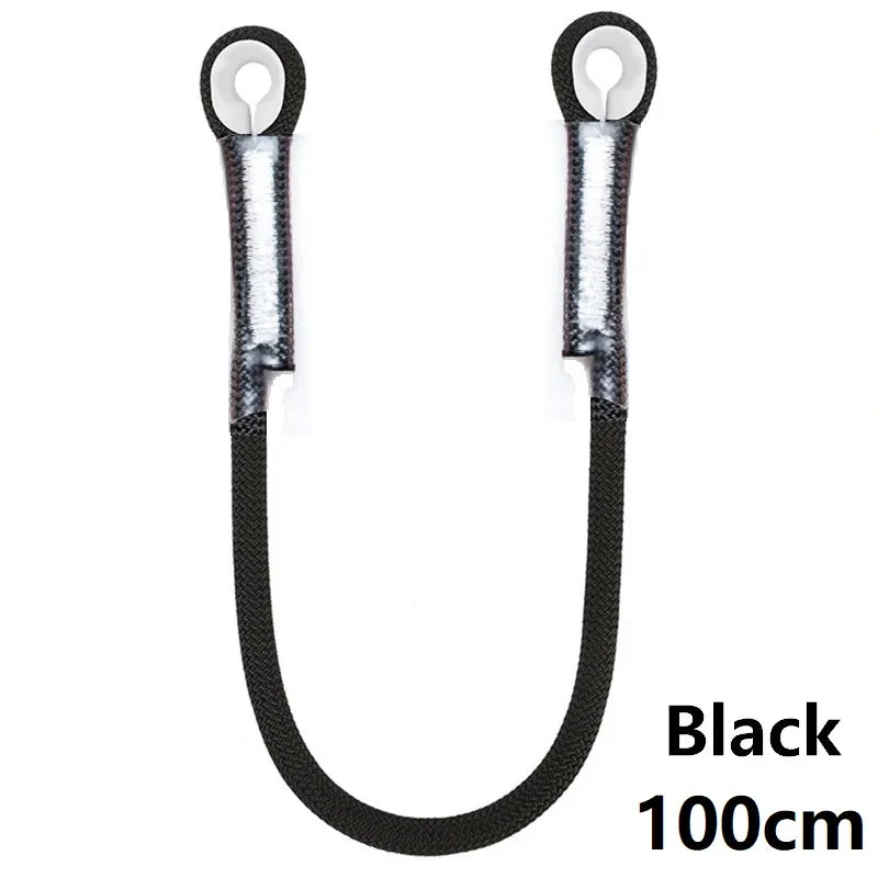Cuerda para escalada en roca al aire libre, cuerda estática de 10,5mm, 20kN, protector de ojo a ojo, cordón precocido, eslinga, equipo de montañismo