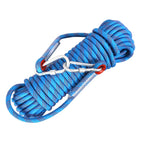 Cuerda de escalada de 10 mm para adultos con doble gancho duradera para escalada en roca, escalada en árboles, gimnasio y aventuras al aire libre