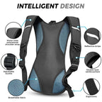 Paquete de hidratación, mochila de hidratación aislada o vejiga de agua y almacenamiento sin BPA de 2L, mochila de senderismo para correr, andar en bicicleta, acampar