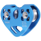 Doble polea de escalada en forma de corazón, dispositivo de escalada de 13Mm, carro Zipline de alta velocidad, 24KN