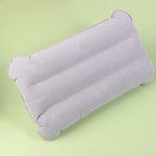 Almohada inflable portátil de PVC flocado, almohada de aire para dormir para acampar, viajes, senderismo al aire libre, vuelo, almohada plegable para reposacabezas