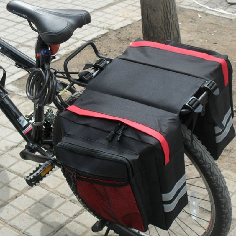 Portaequipajes trasero de doble cara para ciclismo, bolsa para maletero de camuflaje 2 en 1, asiento trasero para bicicleta de montaña y carretera, bolsa portaequipajes para bicicleta