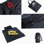 Bolsa de cuerda para escalada en roca, bolsa de transporte de cordón, mochila de hombro para senderismo, mochila impermeable portátil plegable, estera de suelo