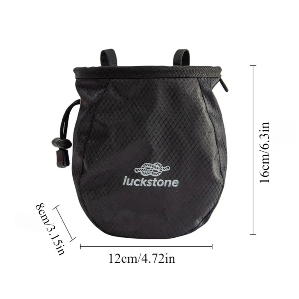Bolsa de tiza impermeable para escalada y levantamiento de pesas, bolsa de polvo de magnesio con cinturón ajustable, bolsa de tiza para gimnasio de gran capacidad