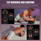 Soporte para codo, rueda Abdominal de rebote automático, entrenador de músculos abdominales con pantalla de mostrador, rueda de rodillo para ejercicio físico