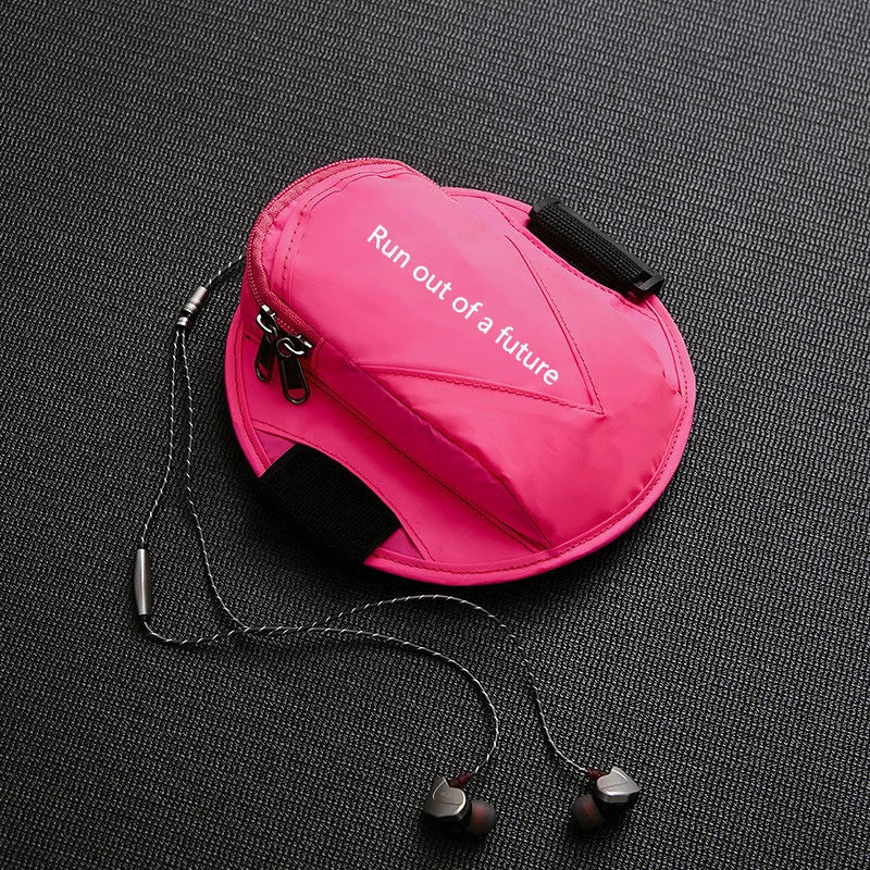 Brazalete impermeable para exteriores, bolsa de muñeca deportiva para correr, soporte para teléfono con conector para auriculares, bolsa móvil
