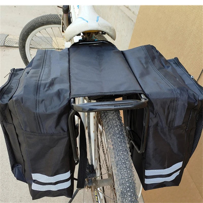 Portaequipajes trasero de doble cara para ciclismo, bolsa para maletero de camuflaje 2 en 1, asiento trasero para bicicleta de montaña y carretera, bolsa portaequipajes para bicicleta