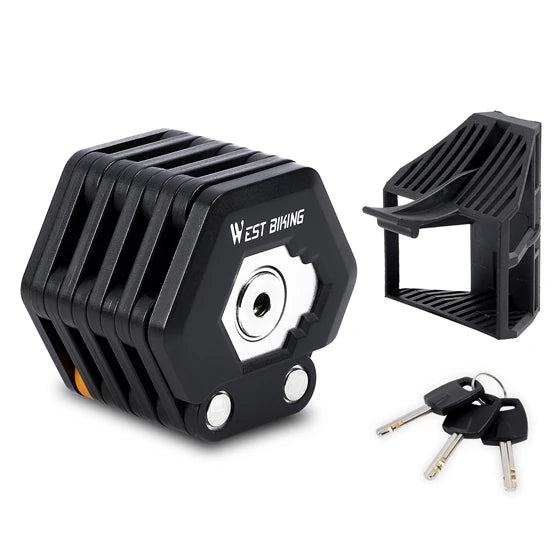 Candado plegable para bicicleta, candado de seguridad antirrobo de acero de aleación portátil, candado para bicicleta eléctrica, accesorios para bicicleta de montaña y carretera