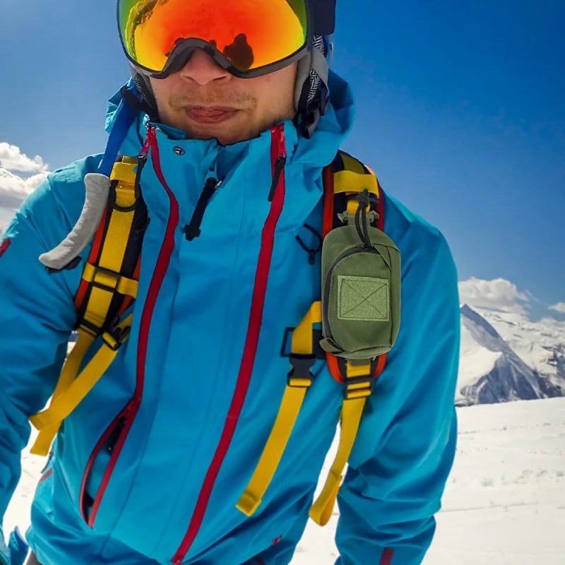 Bolsa de accesorios táctica EDC, equipo de senderismo portátil al aire libre, funda para teléfono móvil de montañismo, tela Oxford duradera