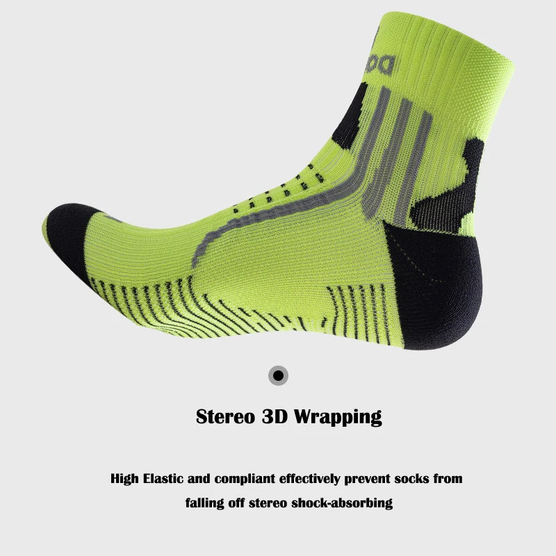 Calcetines deportivos para hombre y mujer, medias de tubo medio, antideslizantes, de secado rápido, transpirables, para correr, Maratón, baloncesto y entrenamiento