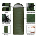 Saco de dormir para acampar, ultraligero, impermeable, sobre cálido para 4 estaciones, sacos de dormir para mochilero, para viajes al aire libre y senderismo