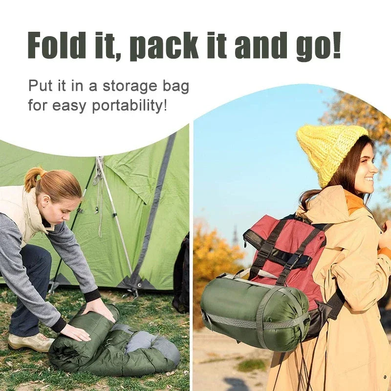 Saco de dormir para acampar, ultraligero, impermeable, sobre cálido para 4 estaciones, sacos de dormir para mochilero, para viajes al aire libre y senderismo