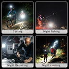Linterna LED superbrillante, soporte plegable de 1500LM, llavero con abrebotellas, luz impermeable recargable por USB, herramienta para acampar al aire libre