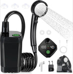 Juego de ducha para acampar al aire libre, 6000mAh, resistente al agua, con pantalla Digital, bomba de ducha eléctrica portátil para senderismo, viajes, riego de mascotas