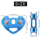 Doble polea de escalada en forma de corazón, dispositivo de escalada de 13Mm, carro Zipline de alta velocidad, 24KN