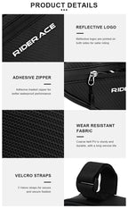 Bolsas impermeables para tubo de ciclismo, bolsa triangular para bicicleta de montaña y carretera de 1,5 l, bolsas delanteras para cuadro de ciclismo, herramientas de reparación, bolsa para bicicleta