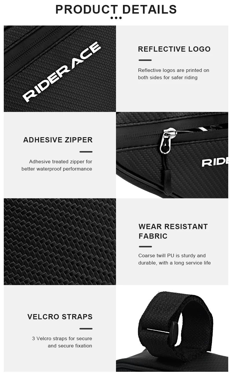 Bolsas impermeables para tubo de ciclismo, bolsa triangular para bicicleta de montaña y carretera de 1,5 l, bolsas delanteras para cuadro de ciclismo, herramientas de reparación, bolsa para bicicleta