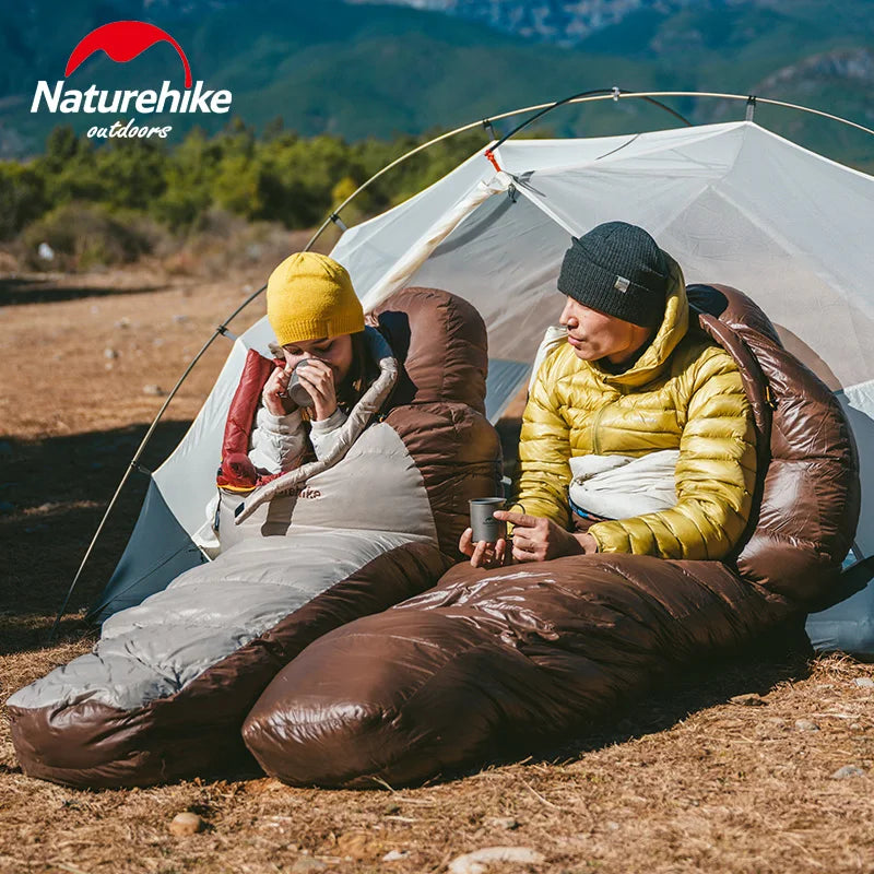Naturehike-saco de dormir de plumón de pato Snowbird mejorado, 650FP, ultraligero, cálido, para 4 estaciones, para viajes al aire libre y senderismo