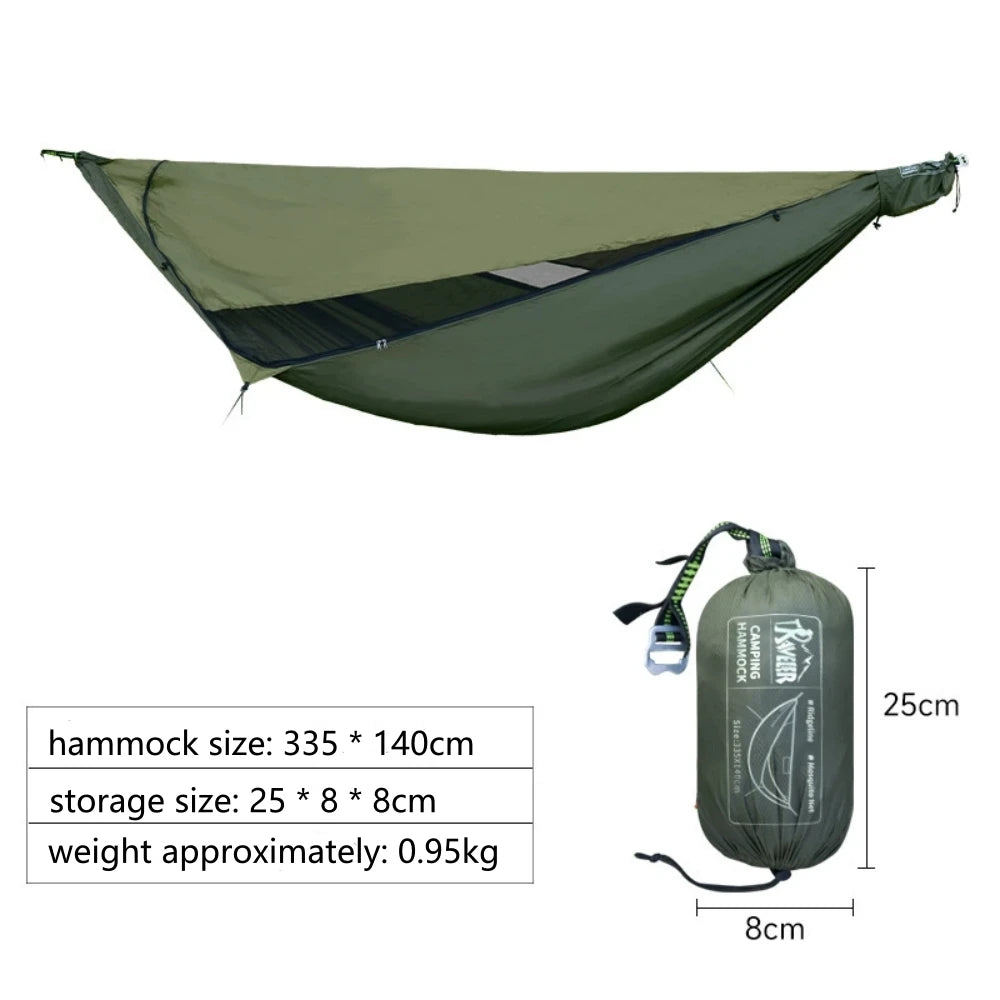 Hamaca para acampar con mosquitera, toldo portátil para jardín al aire libre, tienda, dosel para dormir, hamacas colgantes, columpio para caminata por la naturaleza