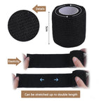 Vendaje deportivo de gasa negra, 6 uds./12 Uds./24 Uds., 5cm x 4,5 m, con vendaje elástico transpirable autoadhesivo para fijar dedos, muñecas