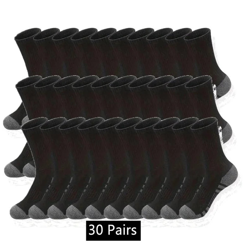 10/20/30 pares de calcetines clásicos para hombre, calcetines deportivos Unisex para correr, baloncesto, antideslizantes, calcetines transpirables para exteriores para hombre