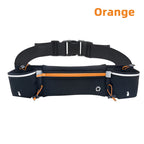 Riñonera para correr y rastreo de maratón para teléfono, botella de agua, riñonera deportiva para Fitness, cinturón para correr con dos bolsillos, riñonera para hombres y mujeres