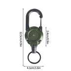 LLavero de cuerda de alambre retráctil para exteriores, mochila, llavero antipérdida con cuerda antirrobo de resorte, equipo de escalada para acampar