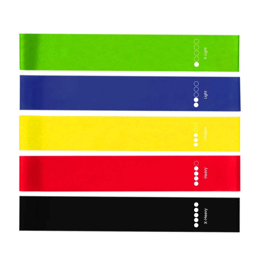 Bandas de resistencia deportivas para yoga y entrenamiento en casa, bandas elásticas de resistencia para Fitness, estiramiento, Pilates, Crossfit, entrenamiento, equipo de gimnasio