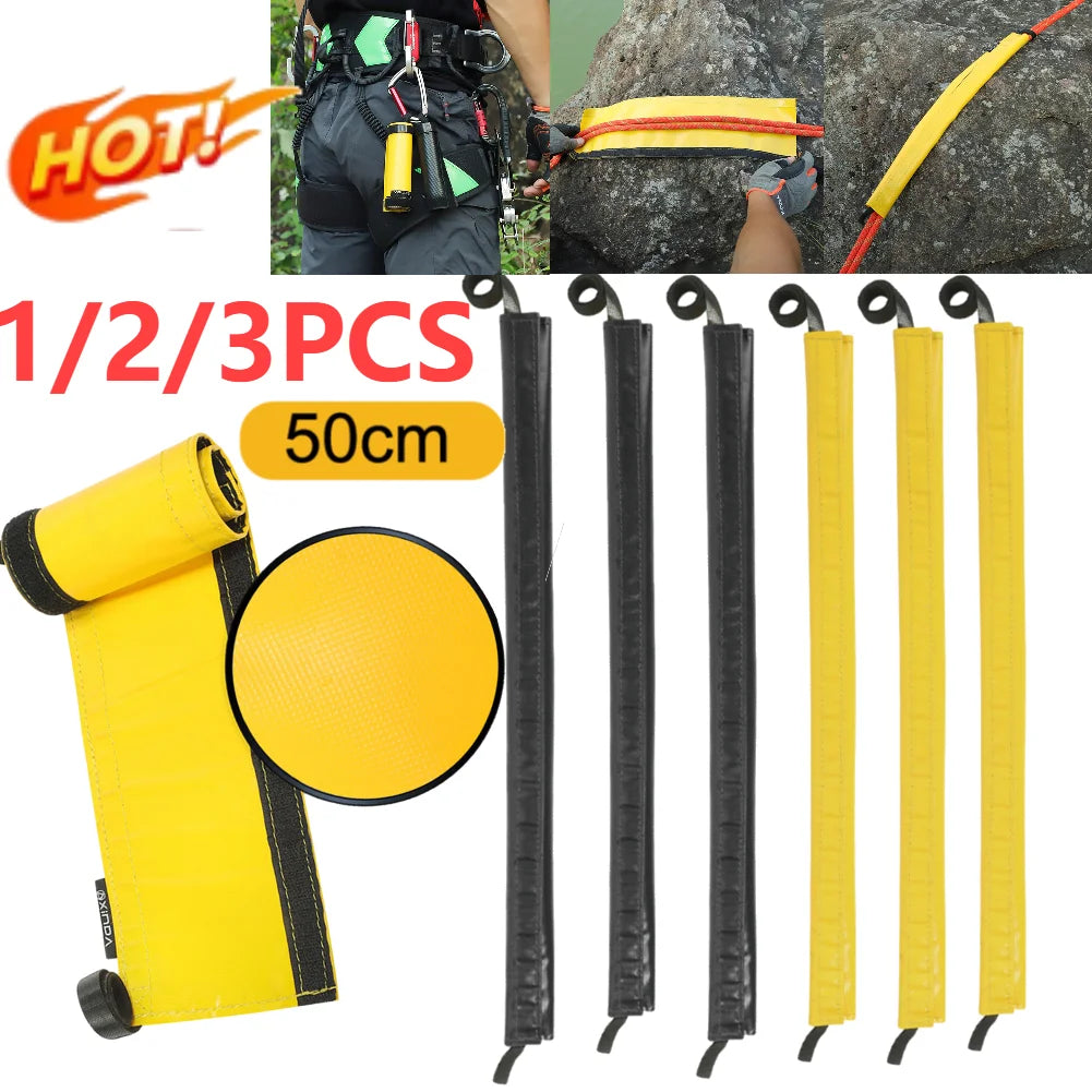 Ccubierta protectora de cuerda de escalada Protector de cuerda de escalada en roca de PVC ligero equipo de rappel antidesgaste
