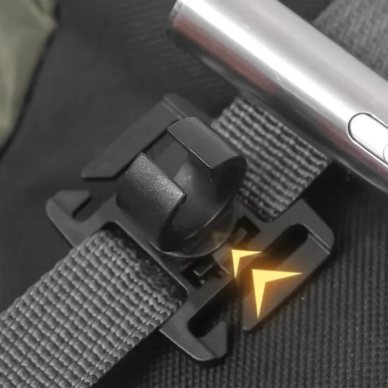 Clip para linterna con anillo en U giratorio 360, trabajo al aire libre, senderismo, montaña, escalada, mochila, soporte de luz, tubo de agua, abrazadera de herramienta para bastón de senderismo