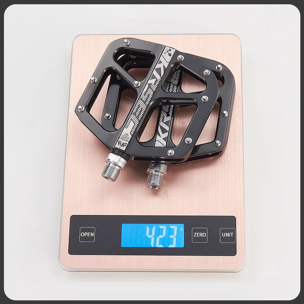Pedales de bicicleta Pedal de bicicleta de montaña Pedal plano de plataforma de bicicleta ligera de 9/16 pulgadas para BMX MTB bicicleta de carretera para adultos