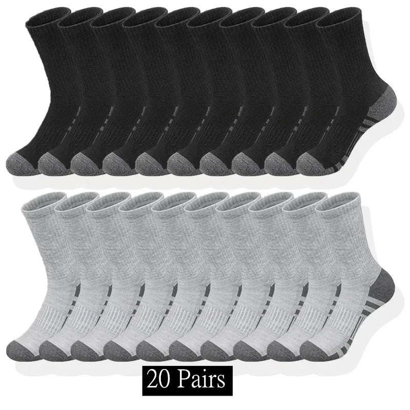 10/20/30 pares de calcetines clásicos para hombre, calcetines deportivos Unisex para correr, baloncesto, antideslizantes, calcetines transpirables para exteriores para hombre
