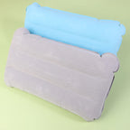 Almohada inflable portátil de PVC flocado, almohada de aire para dormir para acampar, viajes, senderismo al aire libre, vuelo, almohada plegable para reposacabezas