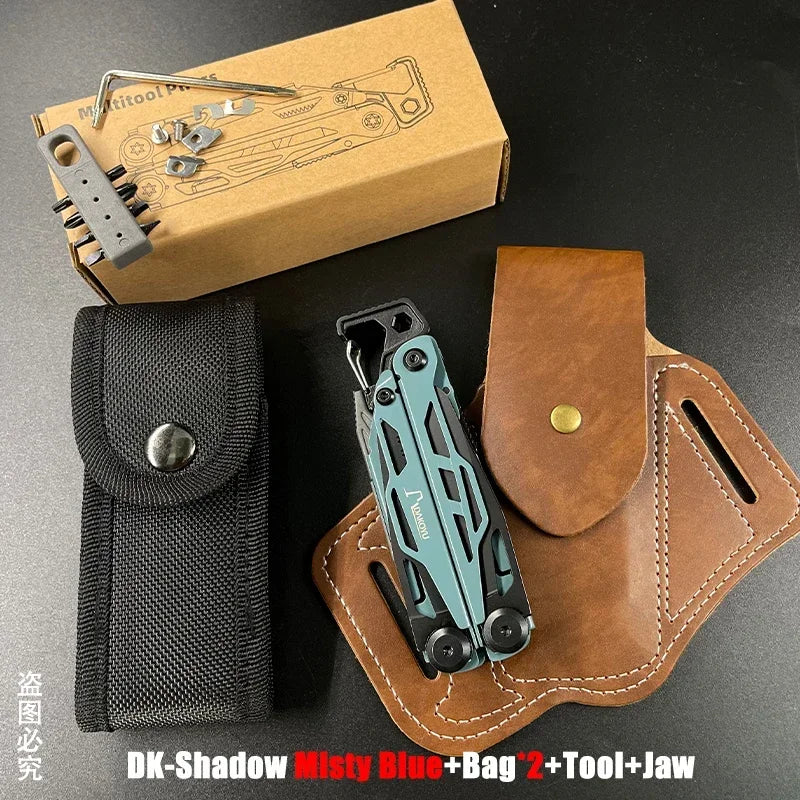 DAKOYU DKShadow Alicates multiherramienta para acampar con silbato de emergencia Herramienta compacta para exteriores de 8 colores, adecuada para senderismo y acampada
